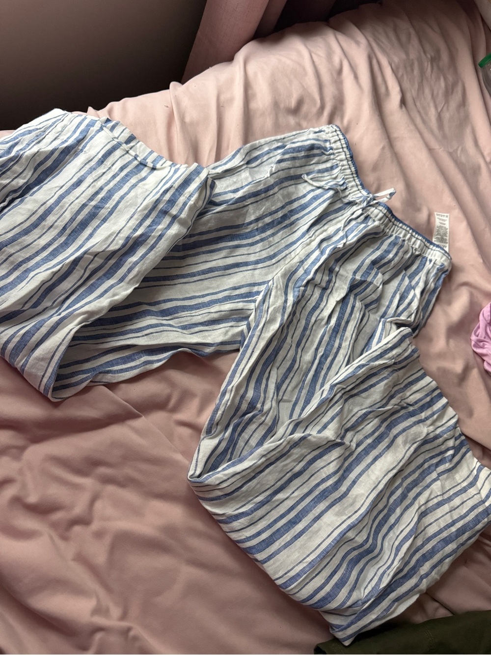Aritzia Blue and White Striped Pants